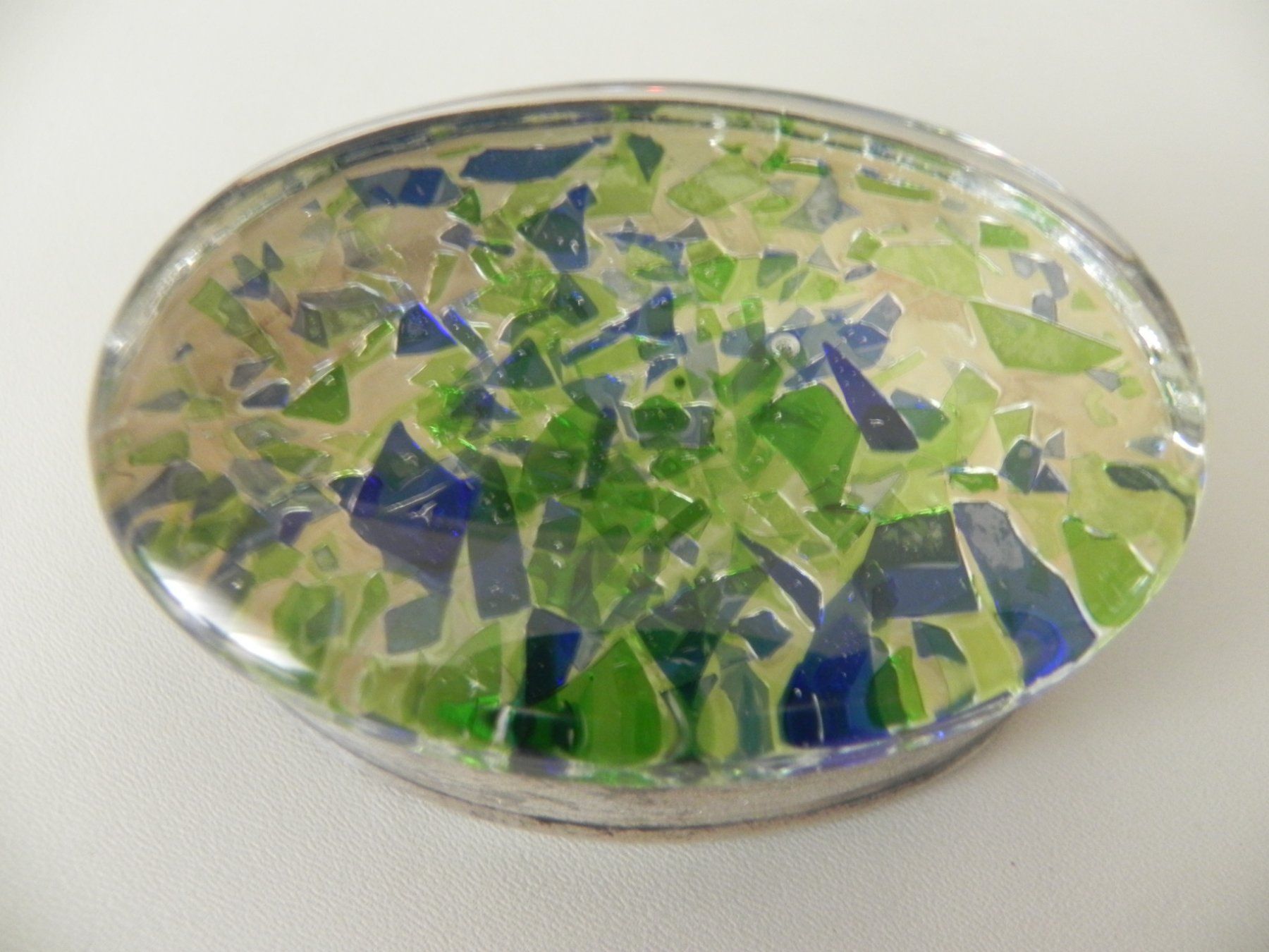 Altro in Decorazioni & Accessori: Versilberte schwer Dose mit Glasdeckel – Usato da Minusio venduto da Lory64 4