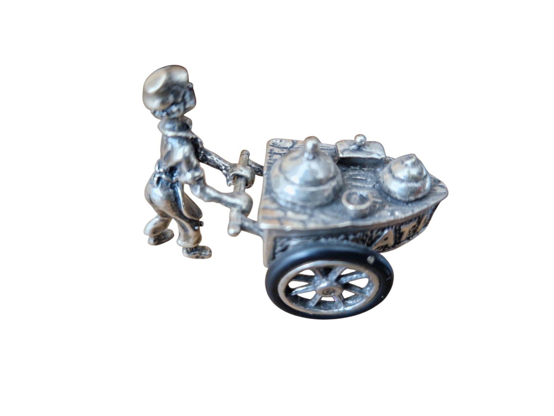 Statuette: Figur Miniatur Silber Strassenverkäufer – Usato da Mörschwil venduto da wunderkiste44 5