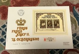 FDC Einschreiben Liechtenstein Grossbrief