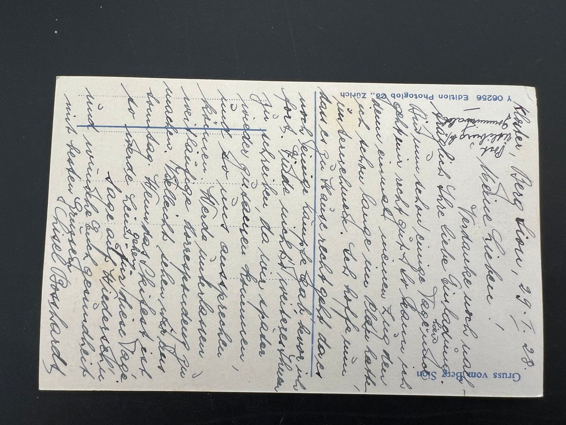 Ansichtskarten: Ansichtskarte Sion Berg 1928  (V142) – Gebraucht aus Hinwil von Sidi4 1