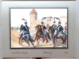 Milices suisses – Cavalerie – 18 planches couleurs, 1937