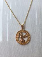 ZODIAK Kette Anhänger Sternzeichen Jungfrau goldfarben neu