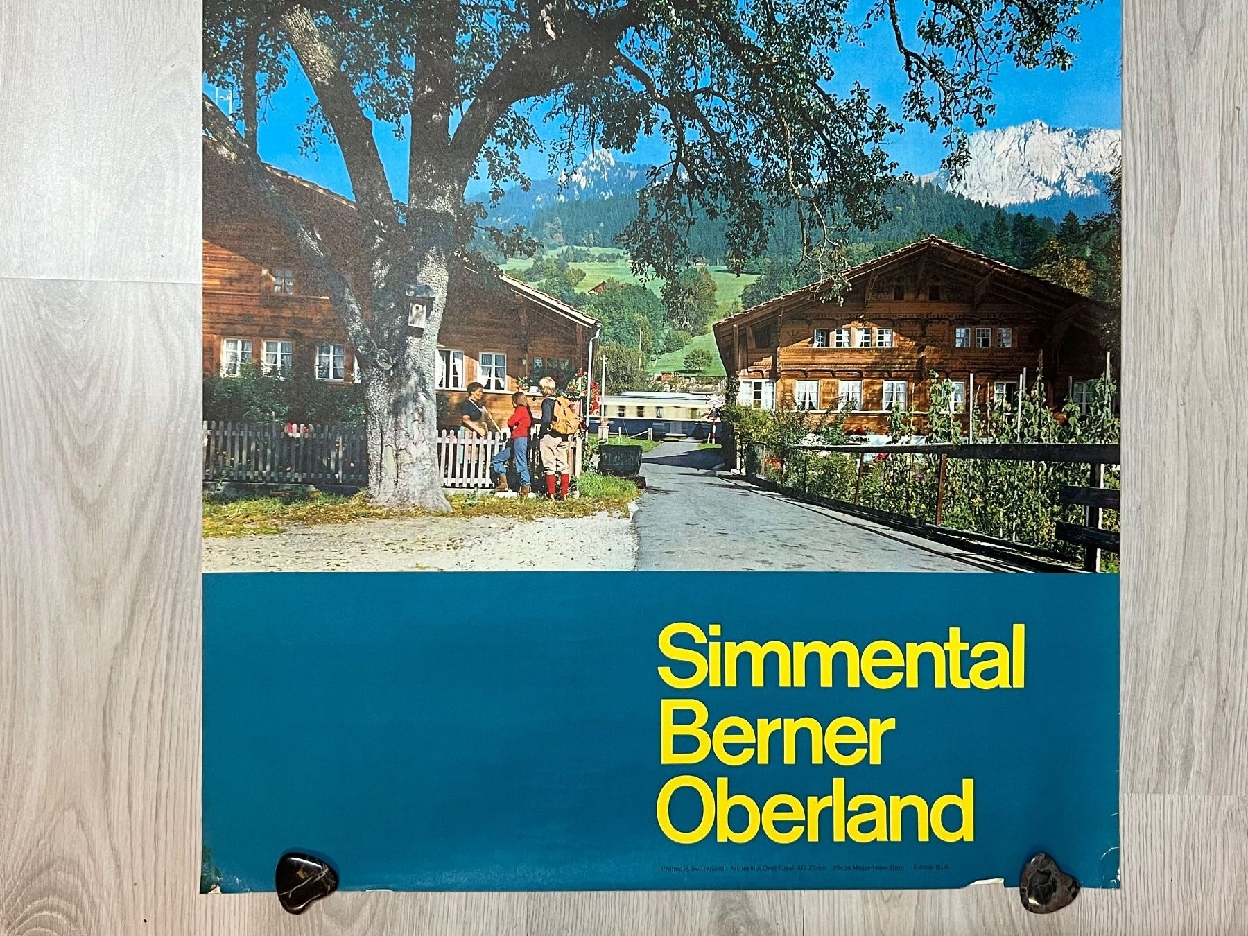 Foto & Immagini: Plakat Simmental der BLS Bern Lötschberg Simplon Bahn – Usato da Vaduz venduto da Unikate-Markt 1