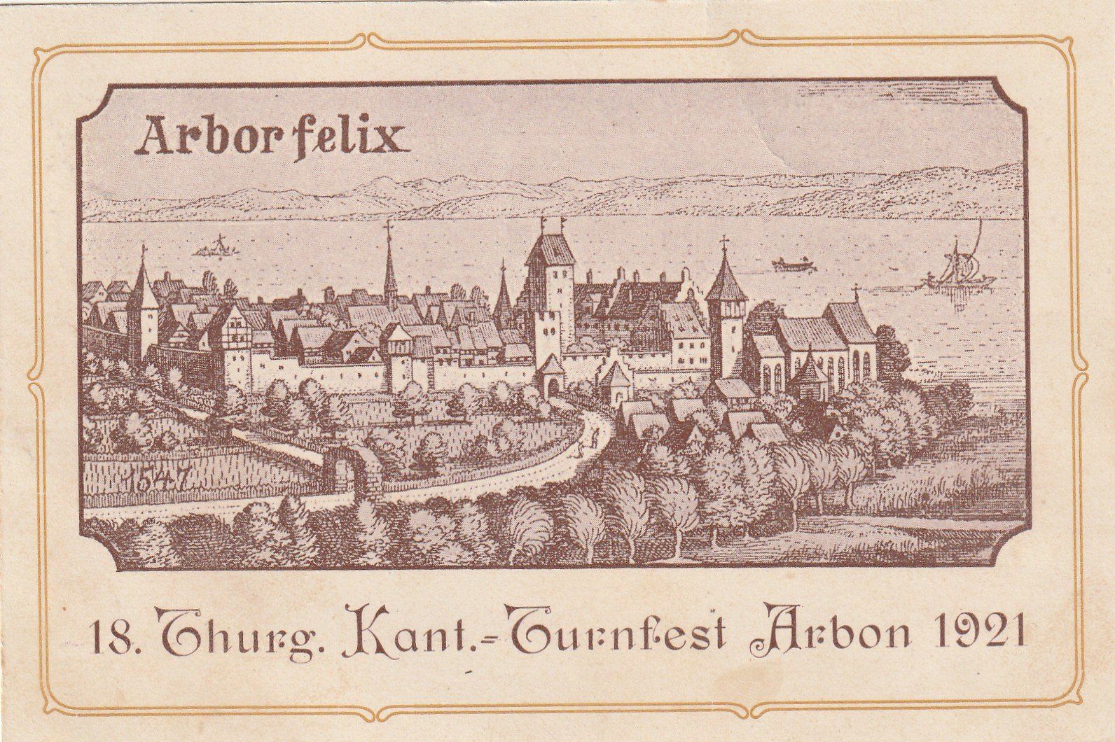 Ansichtskarten: Arbon Kant. Turnfest 1921 – Gebraucht aus Rorschacherberg von fratovi2