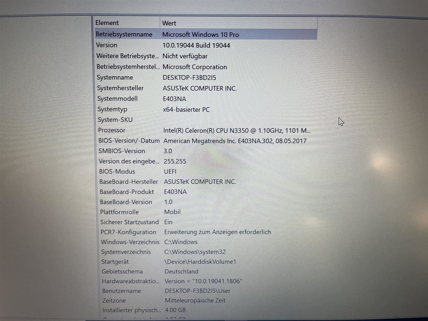 Asus Portables: Asus E403N – D'occasion à Niederdorf par LeptonAG 5