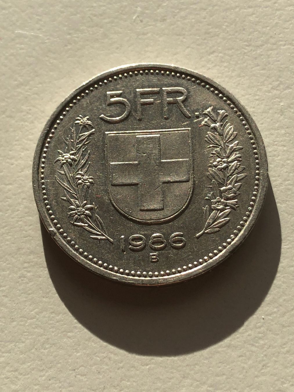 Tutti le monete: 5 Fr. 1986 – Usato da Schötz venduto da Odpa