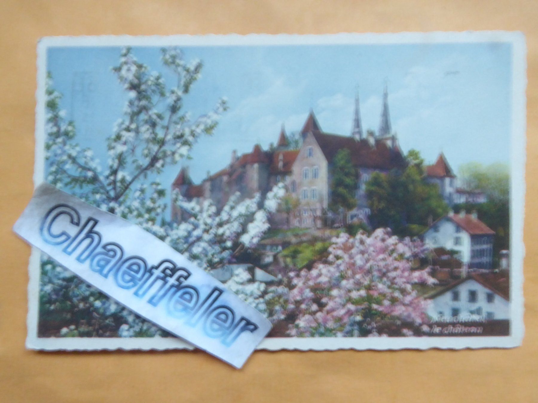 Cartoline postali: 1933 Neuchatel le chateau – Usato da Zürich venduto da Chaeffeler