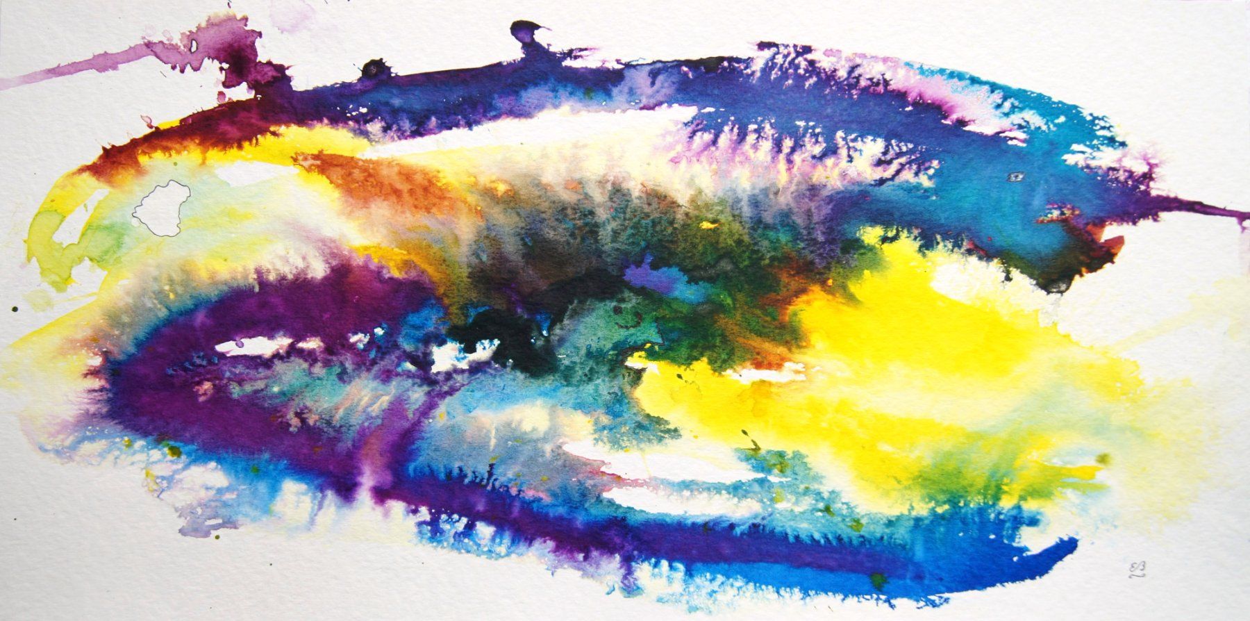 Gemälde: Tuschezeichnung: Colored Faces – Neu (gemäss Beschreibung) aus Fribourg von erw_68dx