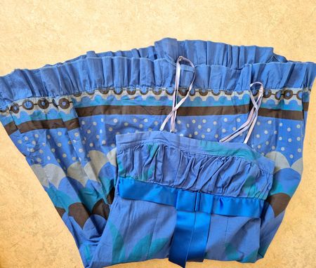 KLEID DRESS XS 34 BLAU EINZELSTÜCK,  TOP ZU JACKE BALLERINAS