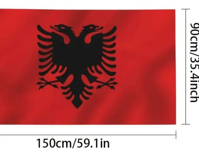 Bandiere: Grosse Albanien Flagge 150x90cm – Nuovo e nell'imballaggio originale da Suhr venduto da SchnapperCH