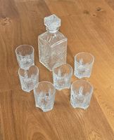 Karaffe mit 6 Gläsern aus Kristallglas, Zustand Neu !