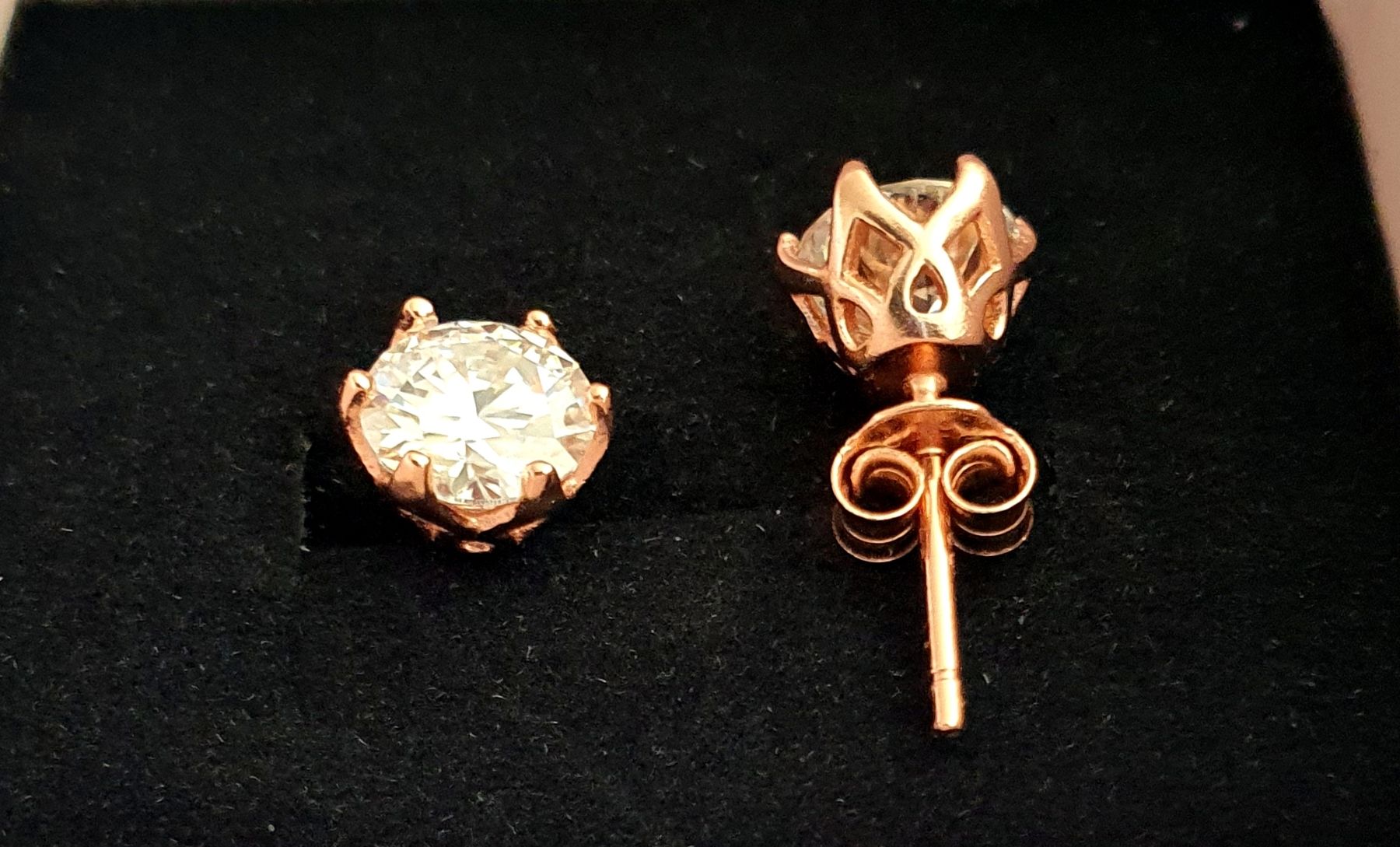 Orecchini pendenti & Orecchini a lobo: Moissanite Solitär Ohrstecker – Nuovo (secondo la descrizione) da Zürich venduto da robbie04 1