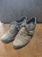 Schicke Damen Leder Schuhe mit Reissverschluss, Gr. 37