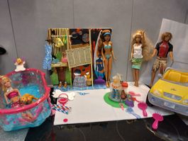 Mattel Barbie Puppe Sammlung Sommer Strand Auto Pool