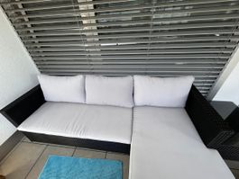 Gartenlounge Set, Rattan, Schwarz, Inkl. Tisch! Neuwertig!