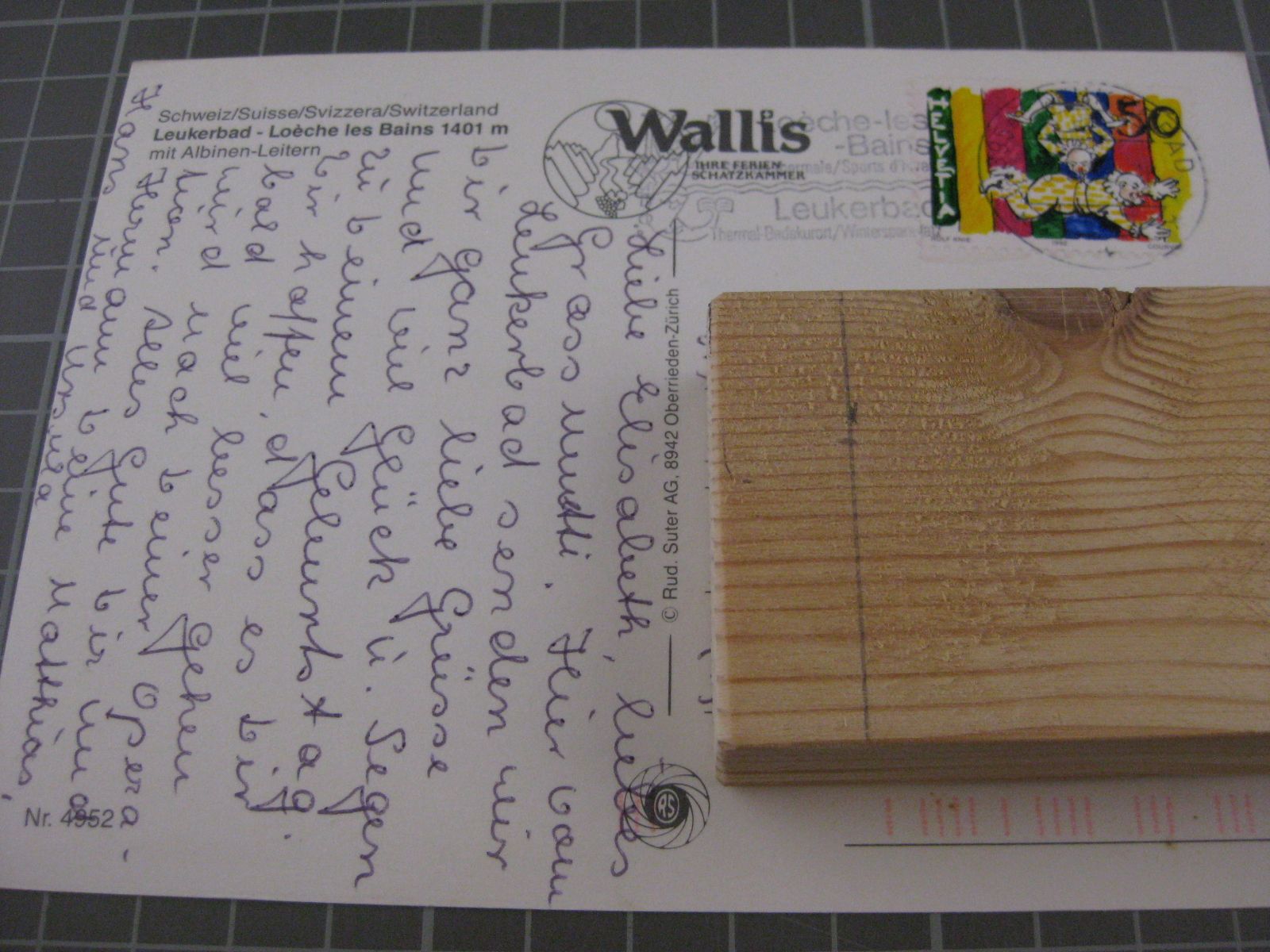Cartoline postali: AK Leukerbad mit Luftseilbahn – Usato da Malters venduto da Marosko 1