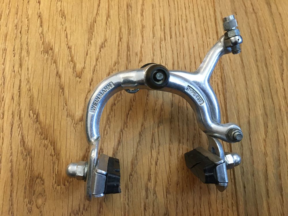 Freins Vélo Weinmann Type 730 (années 80) - Jeu Complet étriers Latéraux - Alu Argent