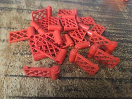 lego 3186 lot de 20 pièces Red Fence 1 x 4 x 2 Lattice