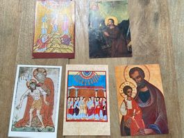 5 Gebete Gebetsblätter Andachtsbildchen Religion