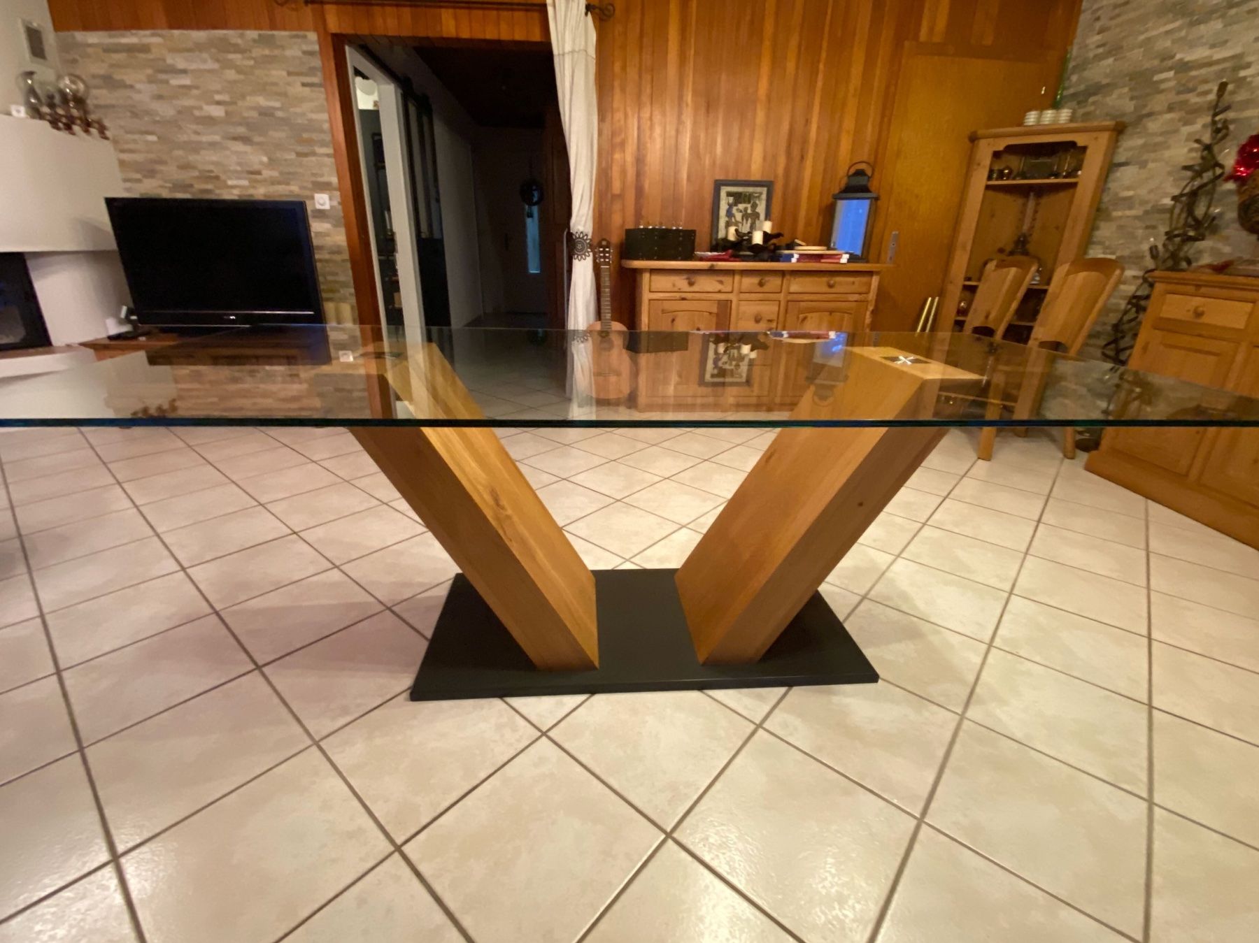 Tische: Table de salle à manger en verre Diga – Gebraucht aus Crissier von Chapsi 2
