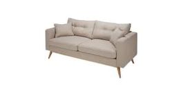 Canapé 3 places beige Scandinave