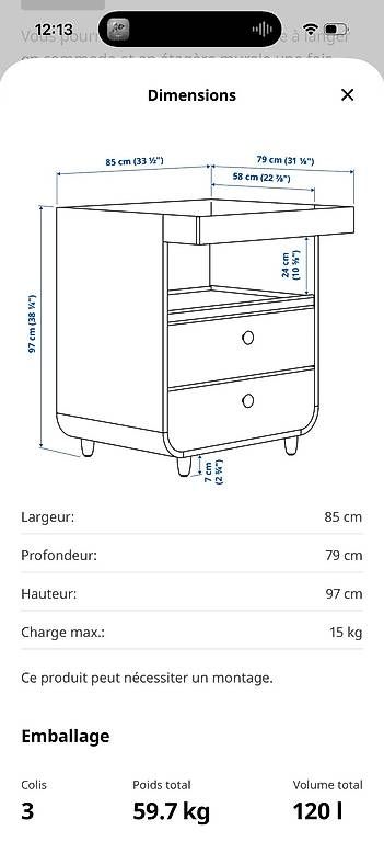 Wickeltisch & Zubehör: Table a Langer IKEA  – Gebraucht aus Neuchâtel von fif_md7s 1