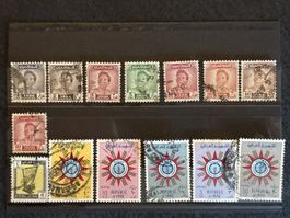 Collection timbres Irak, 14 timbres, divers valeurs