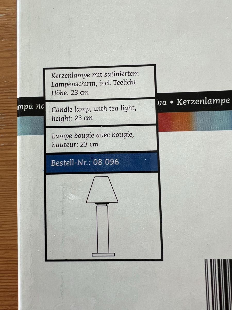 Tutte le decorazioni: Neue Kerzenlampe – Nuovo e nell'imballaggio originale da Winterthur venduto da ruebliangel 3