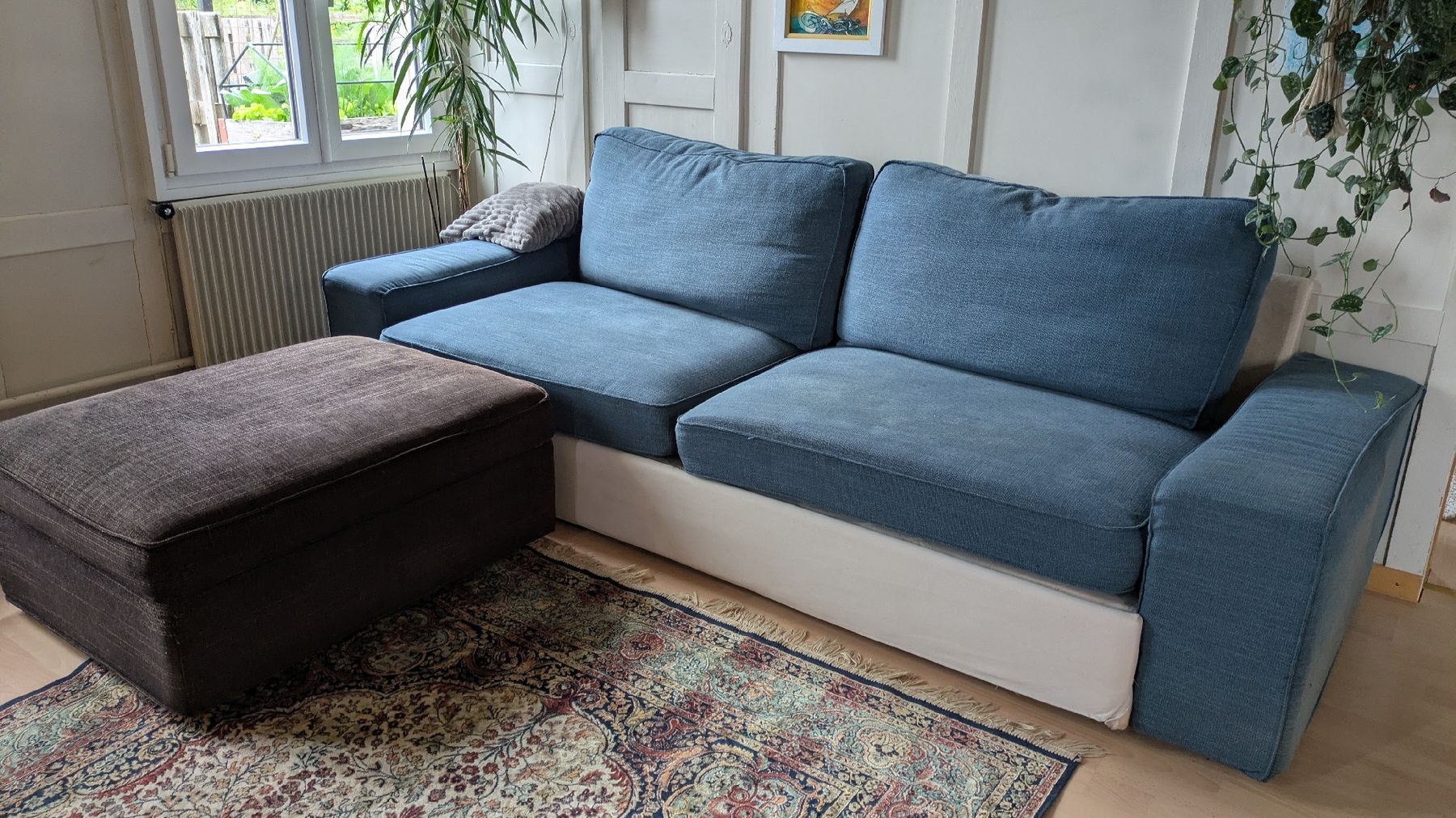 Ikea Divani: Sofa & Hocker mit waschbaren Bezügen  – Usato da Oberwil b. Büren venduto da 10G3298