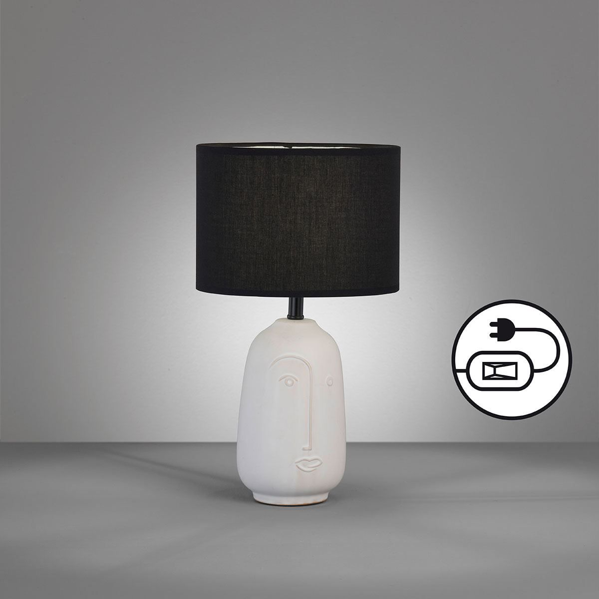 Lampade: Tischleuchte, Stoffschirm, 39 cm Höhe – Nuovo (secondo la descrizione) da Kreuzlingen venduto da Smart-Light