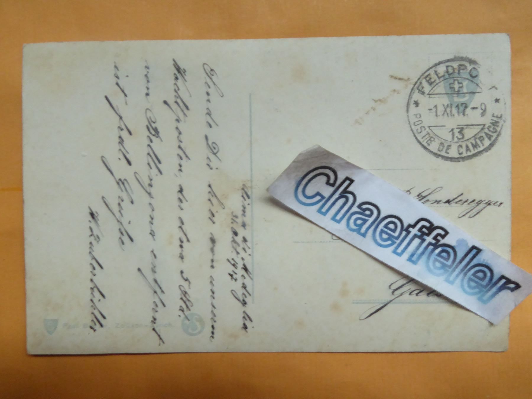 Cartoline postali: Feldpost  5542 Bellinzona e Castelli – Usato da Zürich venduto da Chaeffeler 1