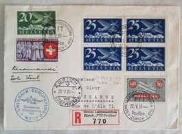 Jb26) 1939 Flugpostbrief Zürich - Lausanne seltenerl Brief