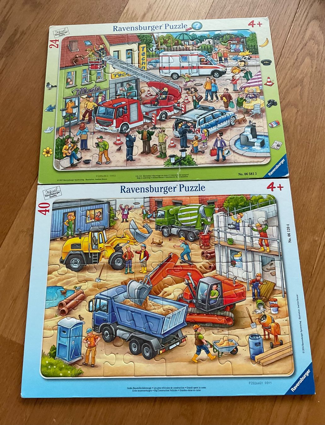 Ravensburger Puzzle: 2  Ravensburger Puzzle, 4+, Baustelle/Polizei – Usato da Niederteufen venduto da sicmu