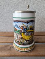BMF Bierkrug 0,5 L mit Zinndeckel – Postkutsche
