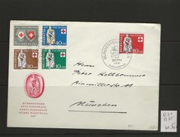 Lettre Pro Patria 1957 B81-B85 1er jour