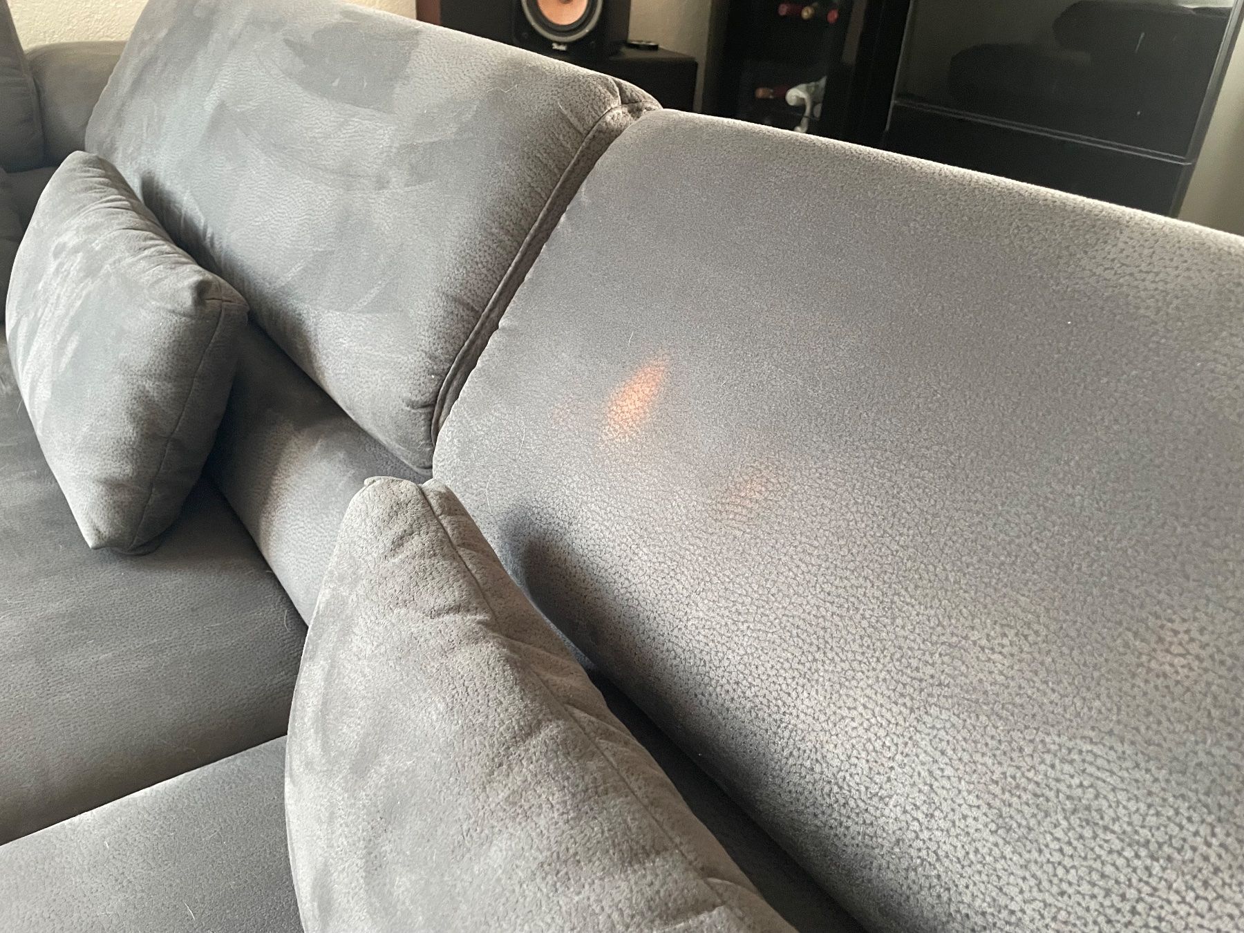 Sofas: Ecksofa anthrazit Stoff - L Sofa 280x220cm – D'occasion à Wagen par max1302p 5