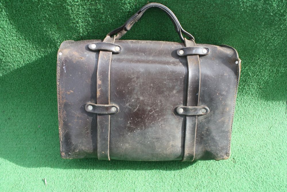 Vintage Werkzeugtasche Werkzeugmappe Ledermappe Leder Mappe