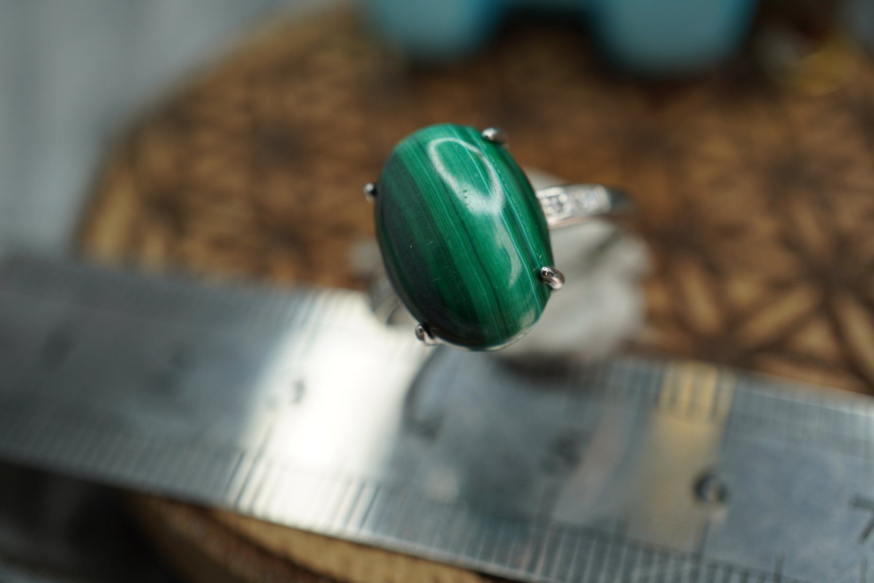 Minerali & Pietre curative: Malachit     ring Grösse  Variabel     (Räumung!) – Nuovo e nell'imballaggio originale da Eschenbach SG venduto da topstone 3