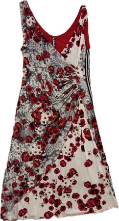 Robe d'été Eva & Claudi, taille L, fleurs rouges