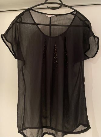 Esprit, tolle Chiffonbluse mit Verzierungen, Grösse S