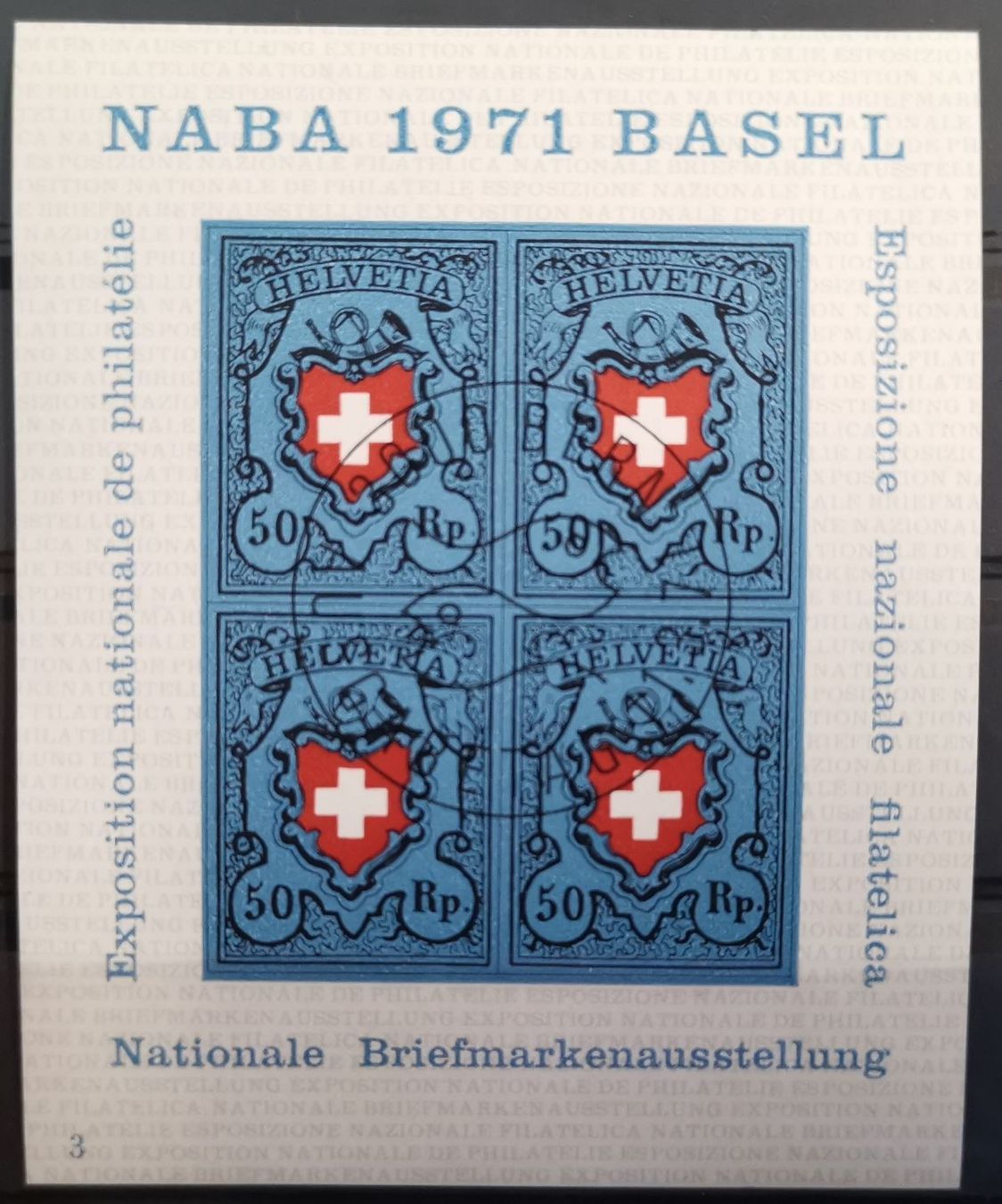 Tutti i francobolli: 1971 NABA Basel ET-Stempel – Nuovo (secondo la descrizione) da Dübendorf venduto da goeggi79
