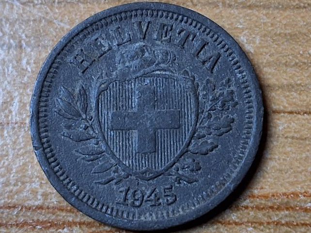 Tutti le monete: 1 Rappen 1945 - Selten! – Usato da Münchenstein venduto da purbach1 8