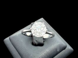 Solitär 1.07c Diamant Ring 18k Weissgold Grösse 54 *S1883