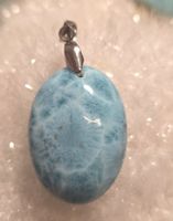 Larimar Anhänger an Metallöse