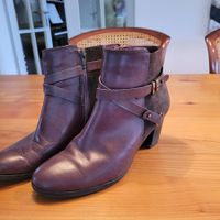 Schicke Leder Stiefeletten  Damen Gr. 38