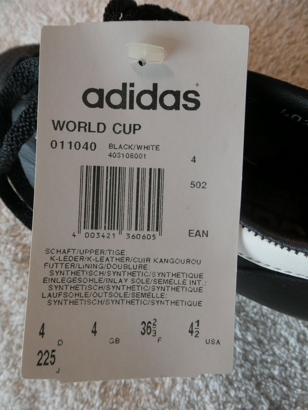 Adidas Scarpe per ragazzi: Neue adidas Nockenschuhe in Grösse 4 – Nuovo e nell'imballaggio originale da Malters venduto da tixitaxi 6