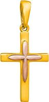 Kreuz Anhänger Gold Gelbgold Weißgold 333 Mit S925 Silber bo