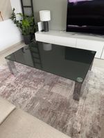 Glastisch Couchtisch Chrom