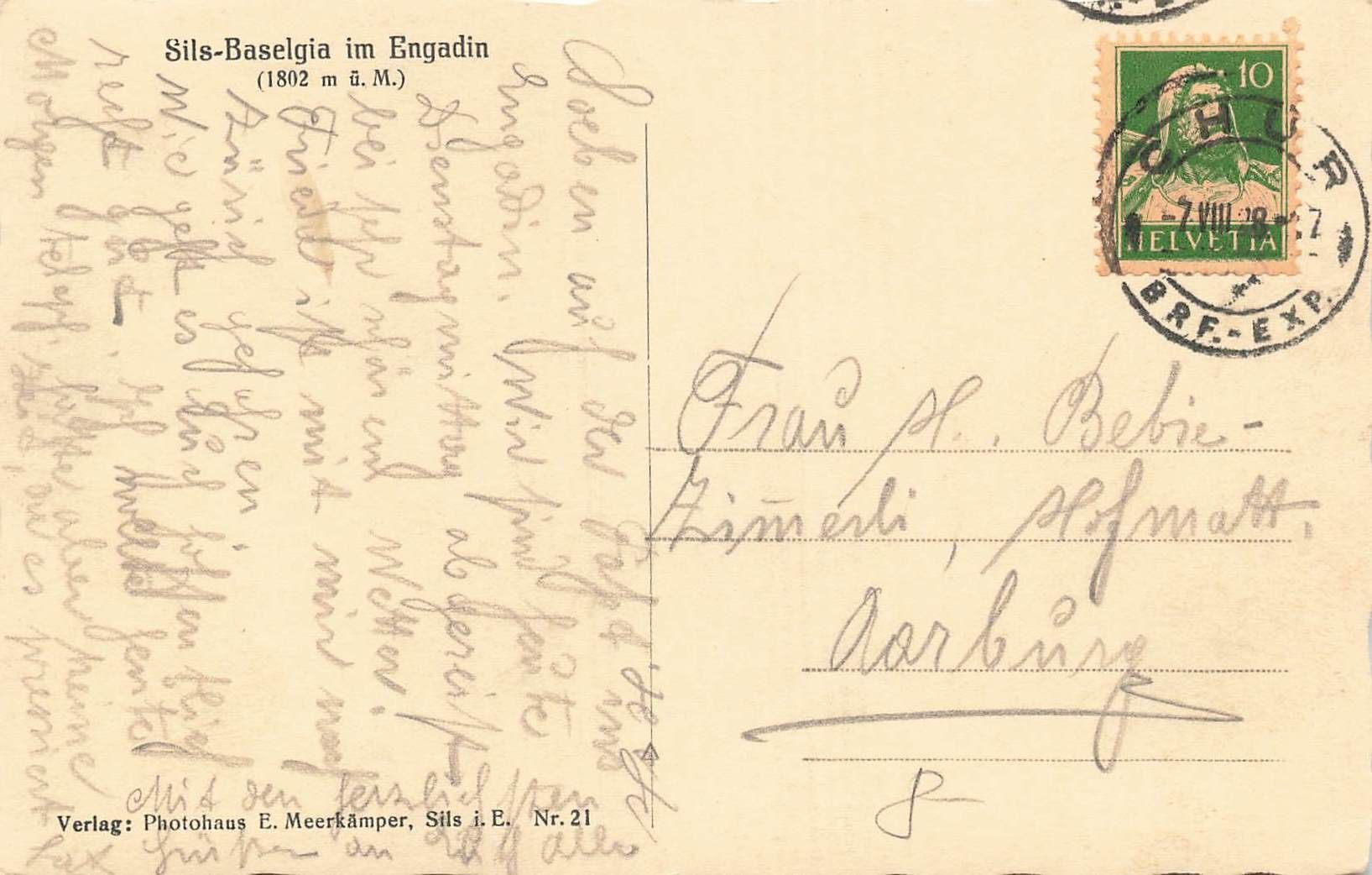 Cartes postales: Sils baselgia im engadin – D'occasion à Biasca par Blenio71 1
