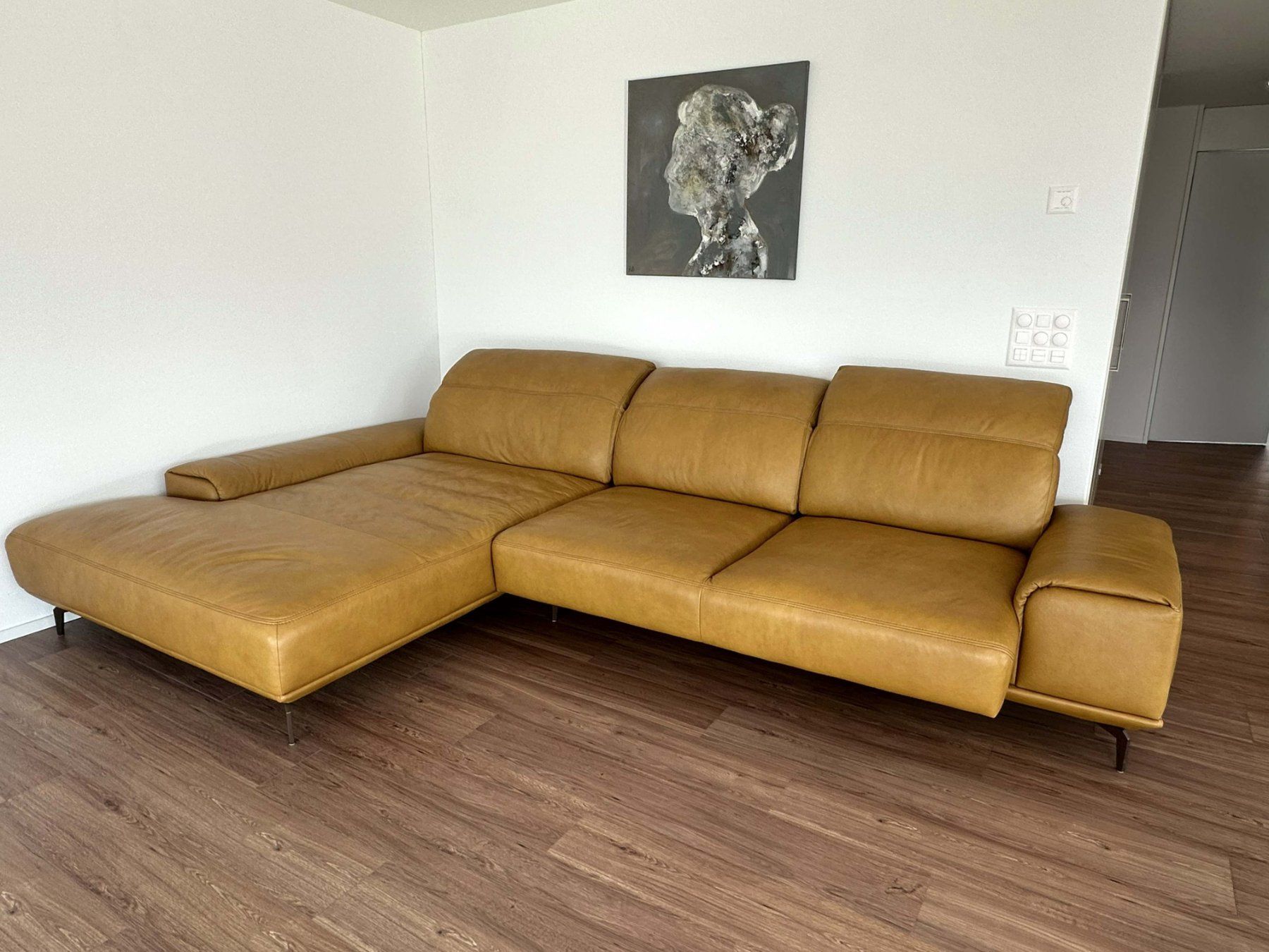 Musterring Sofas: Ecksofa Musterring Leder senfgelb – Neu (gemäss Beschreibung) aus Vaduz von Zao66 6